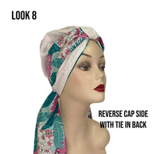 Load image into Gallery viewer, Pull On Flamingo Turban with Tie (wear it 8 different ways!)