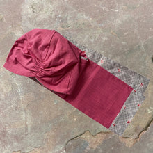 Load image into Gallery viewer, Vintage Style Pink & Grey Plaid Long Tie Turban
