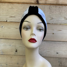 Load image into Gallery viewer, Pull On Black Velvet Reversible Turban with Mask