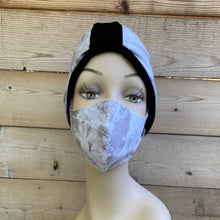 Load image into Gallery viewer, Pull On Black Velvet Reversible Turban with Mask