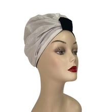 Load image into Gallery viewer, Pull On Black Eyelet Turban