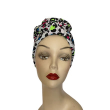 Load image into Gallery viewer, Pull On Neon Leopard & Green Turban
