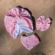 Load image into Gallery viewer, Pull On Pink Leopard & White Turban