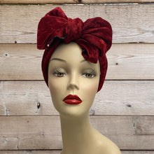 Load image into Gallery viewer, Animal Print Satin &amp; Red Velvet Turban

