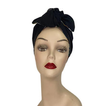 Load image into Gallery viewer, Tiger &amp; Black Short Tie Reversible Turban
