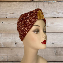 Load image into Gallery viewer, Gold Velvet &amp; Floral Turban
