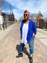 Load image into Gallery viewer, Navy Gingham with Red Turban
