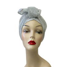Load image into Gallery viewer, Silver Sparkle Turban
